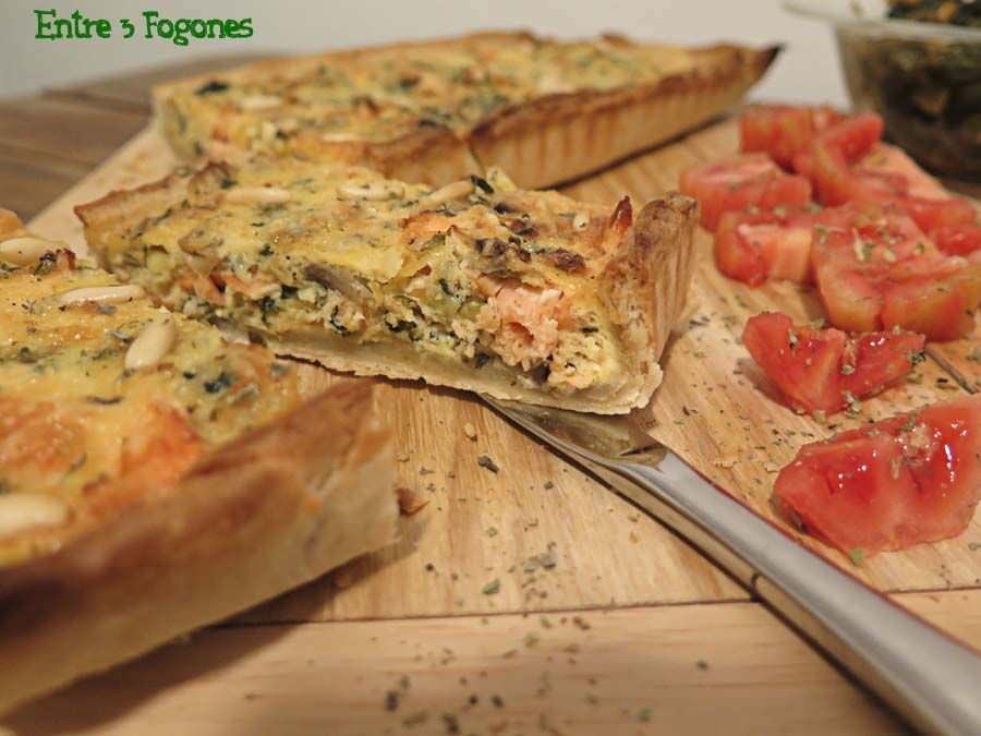 Receta Tarta de Hojaldre con Salmón y Espinacas