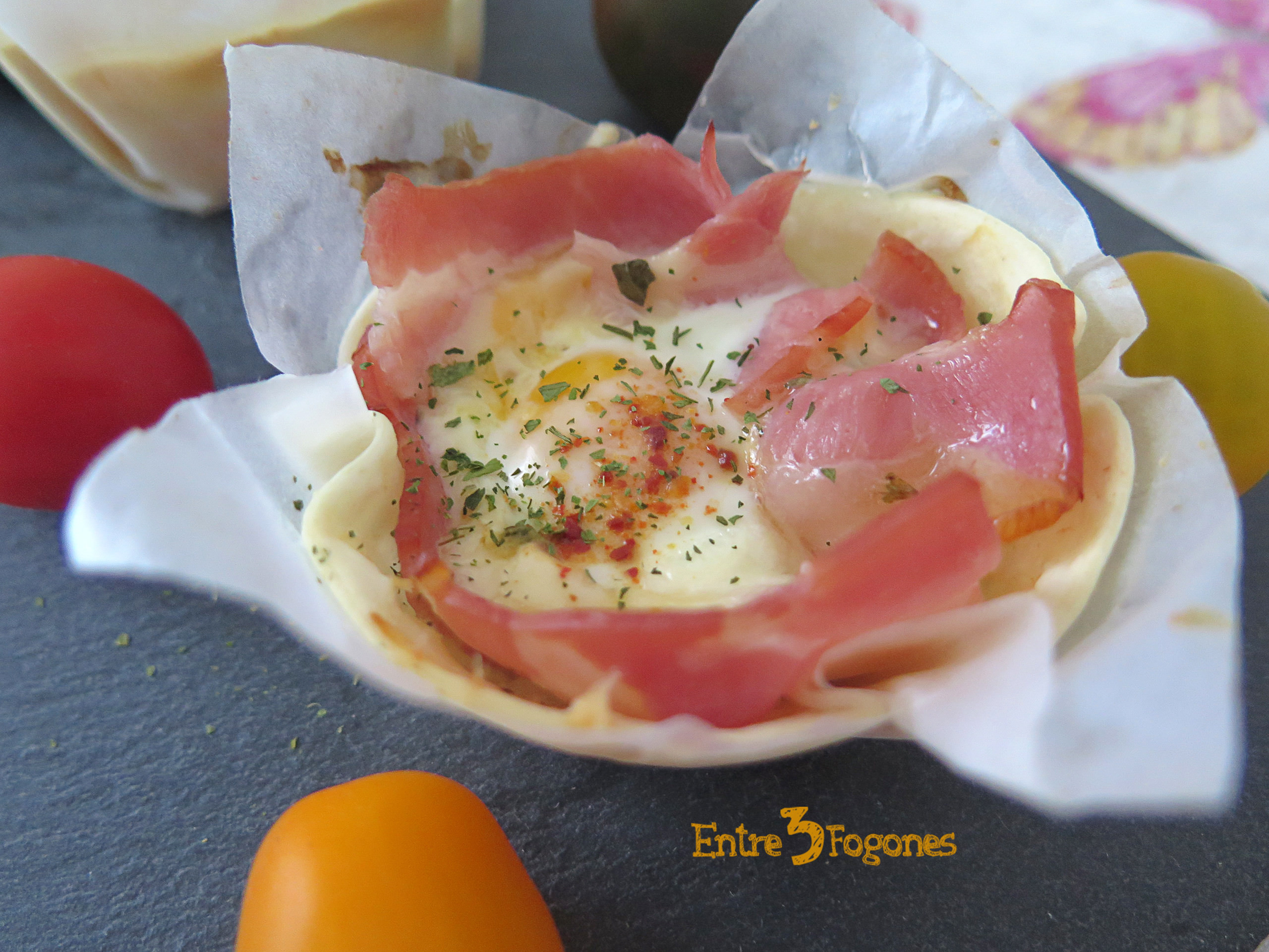 Receta Tartaletas de Huevo de Codorniz con Bacon y Queso