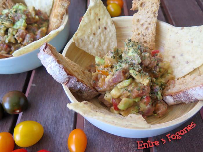 Receta Tuna Tartare con Guacamole