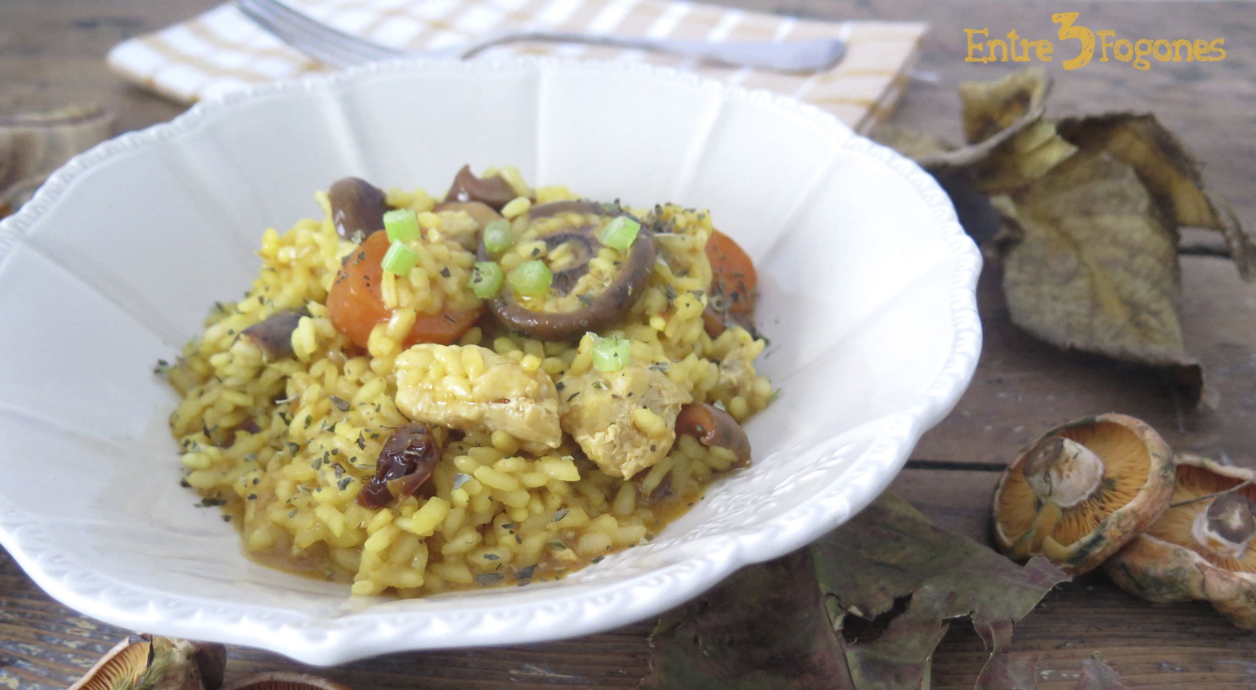 Risotto de Níscalos y Cazón en Caldo Casero