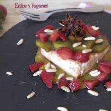 Salmón a la Plancha y Kiwi con Vinagreta de Mostaza y Fresas