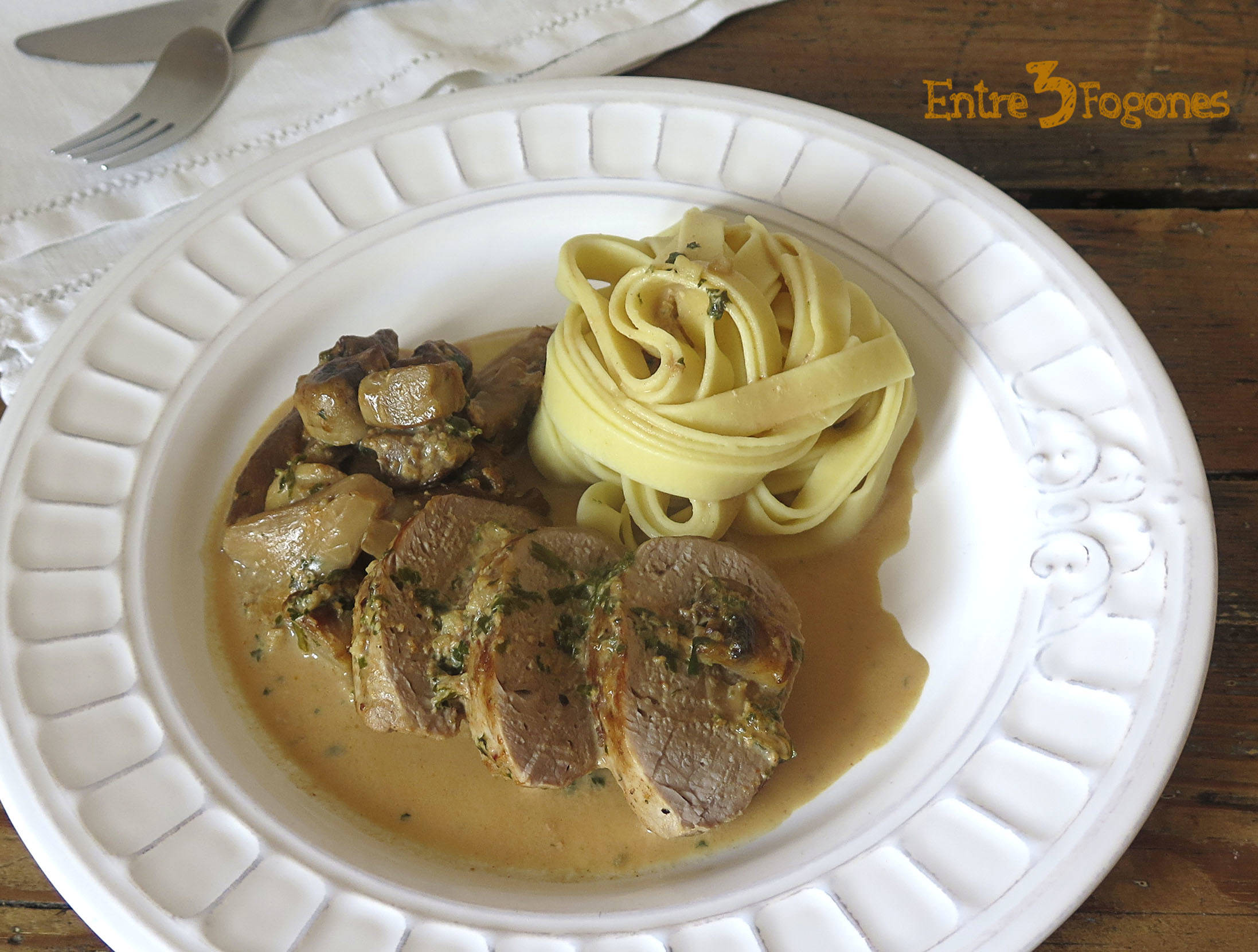 Receta Solomillo de Cerdo en Salsa de Setas