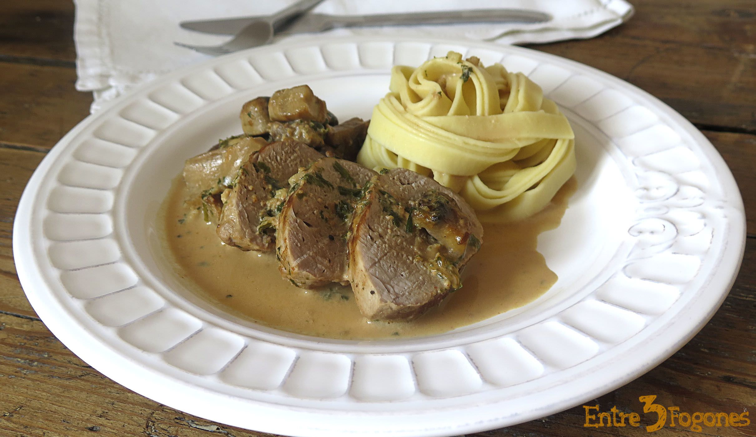 Solomillo de Cerdo en Salsa de Setas