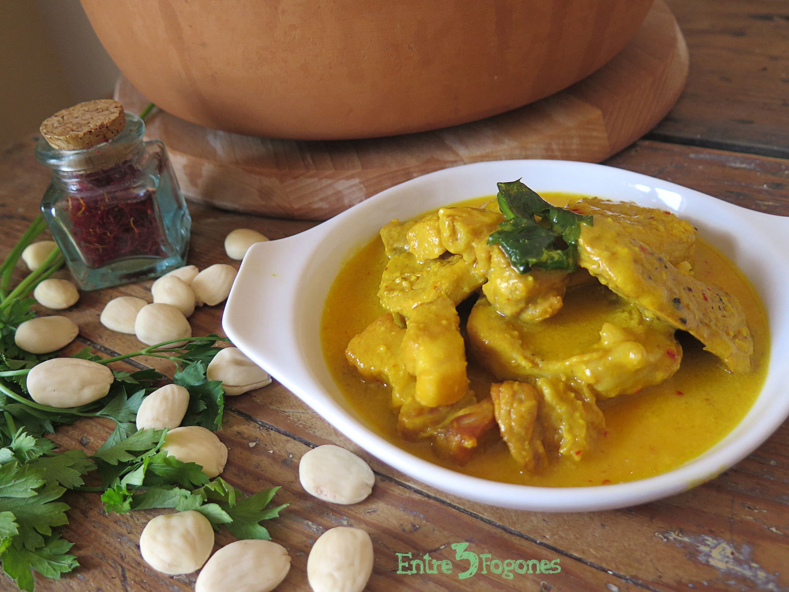 Solomillo en Salsa de Almendras al Azafrán