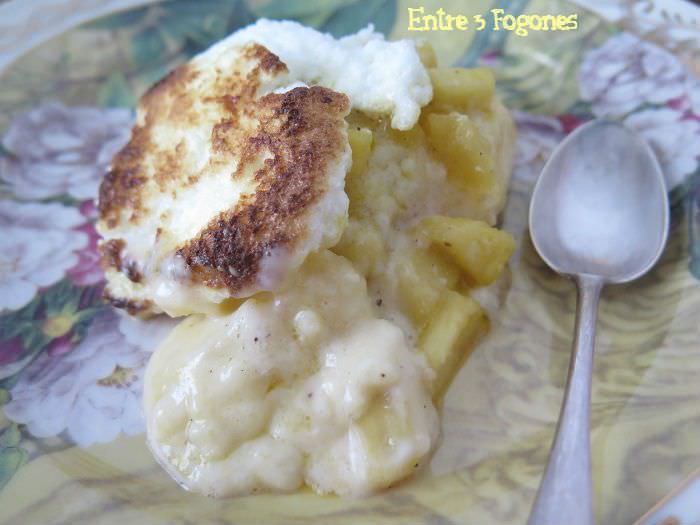 Soufflé de Manzana con Natilla Casera