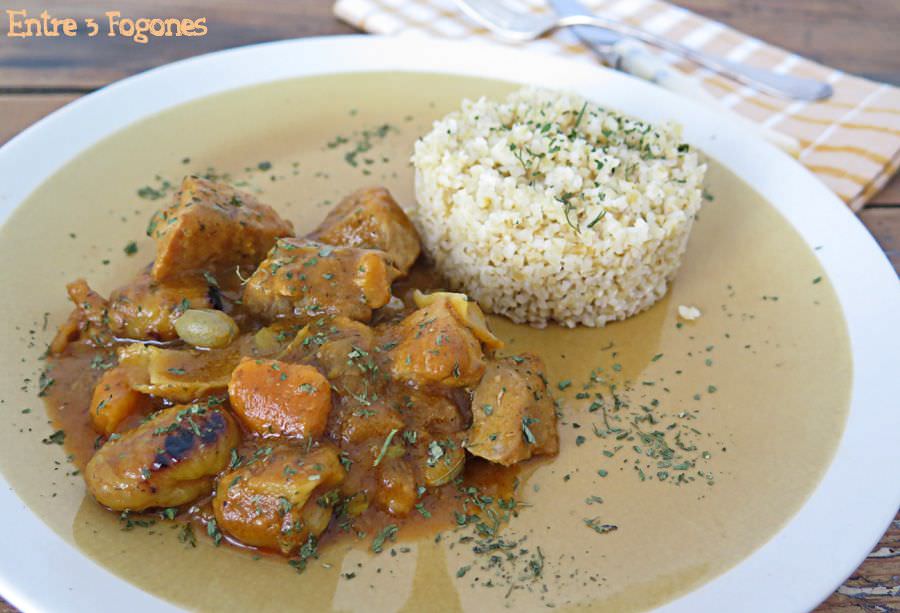 Tajine de Lomo de Cerdo con Castañas