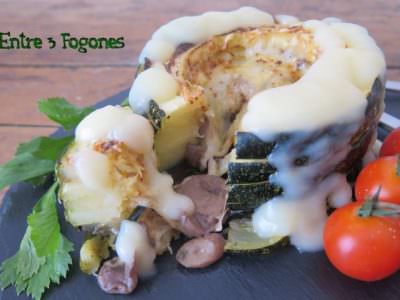 Timbal de Calabacín Relleno de Champiñones