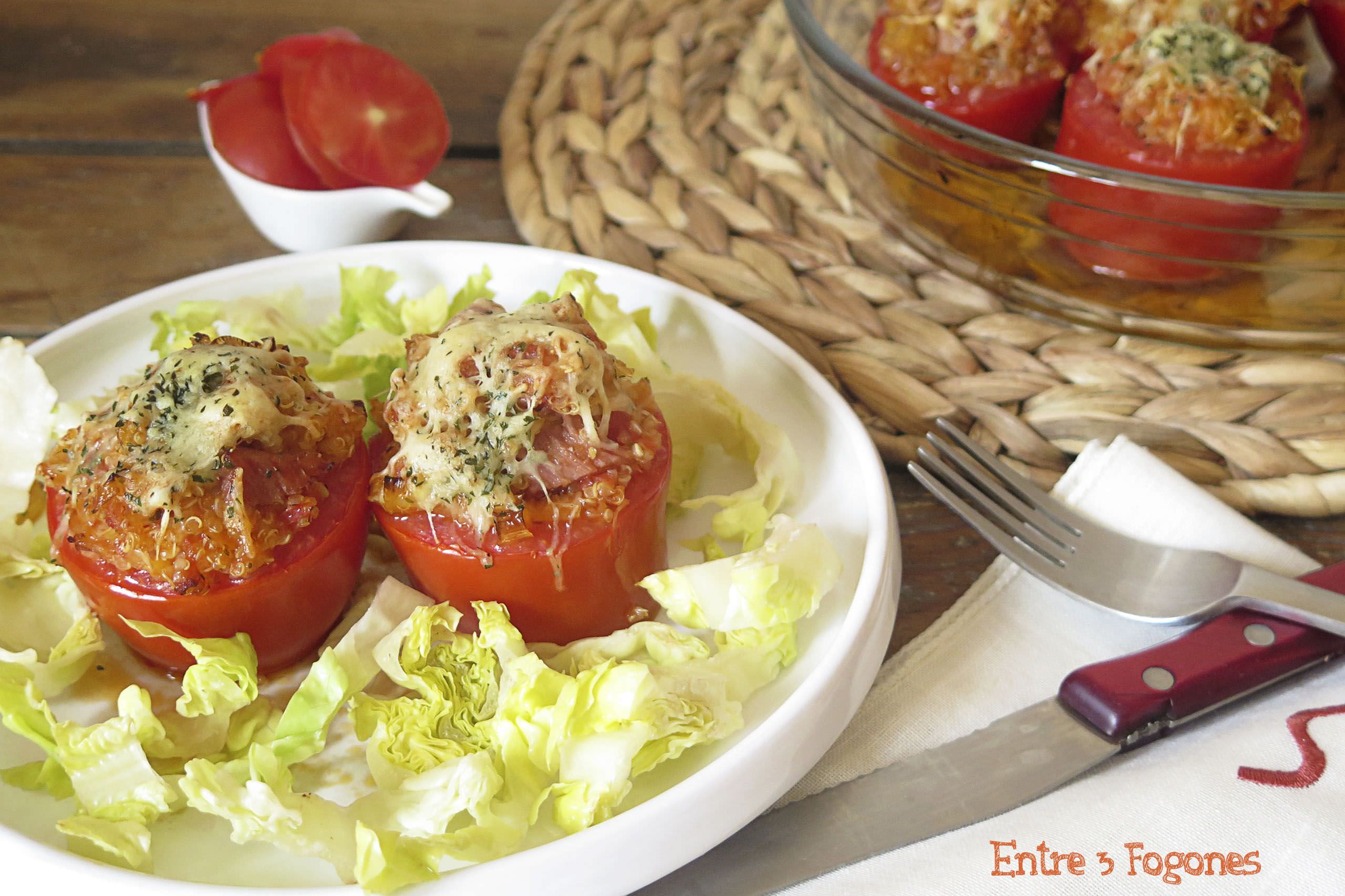Tomates Rellenos de Quinoa y Lacón
