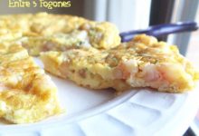 Tortilla de Gambas con Queso y Lenguado