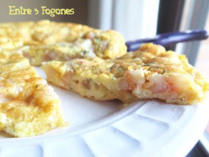 Tortilla de Gambas con Queso y Lenguado Tortilla de Gambas con Queso y Lenguado