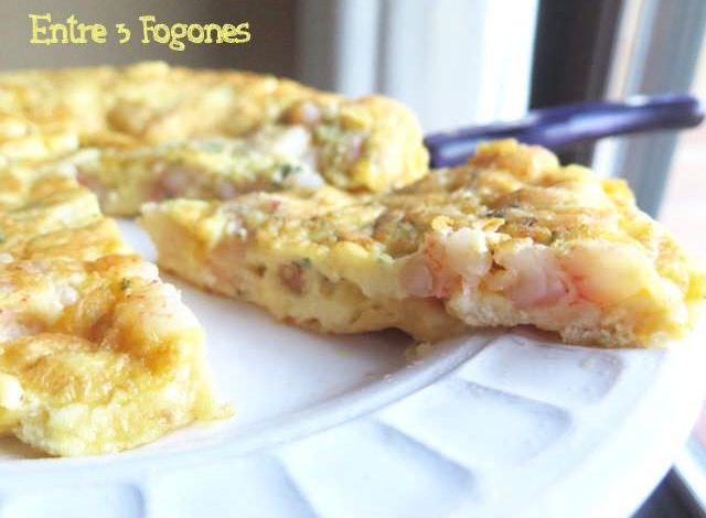 Tortilla de Gambas con Queso y Lenguado