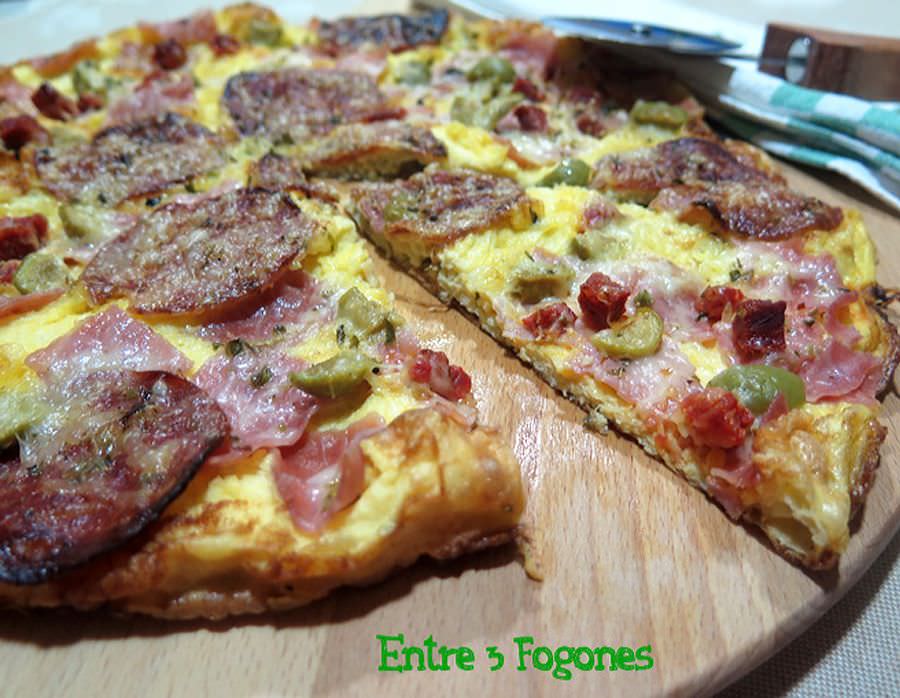 Tortilla Pizza con Embutido