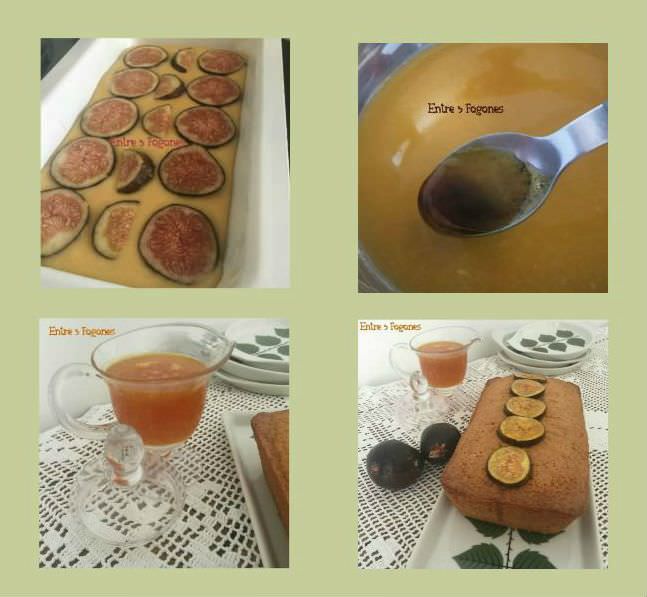 Pastel de higos violetas con almíbar de naranja